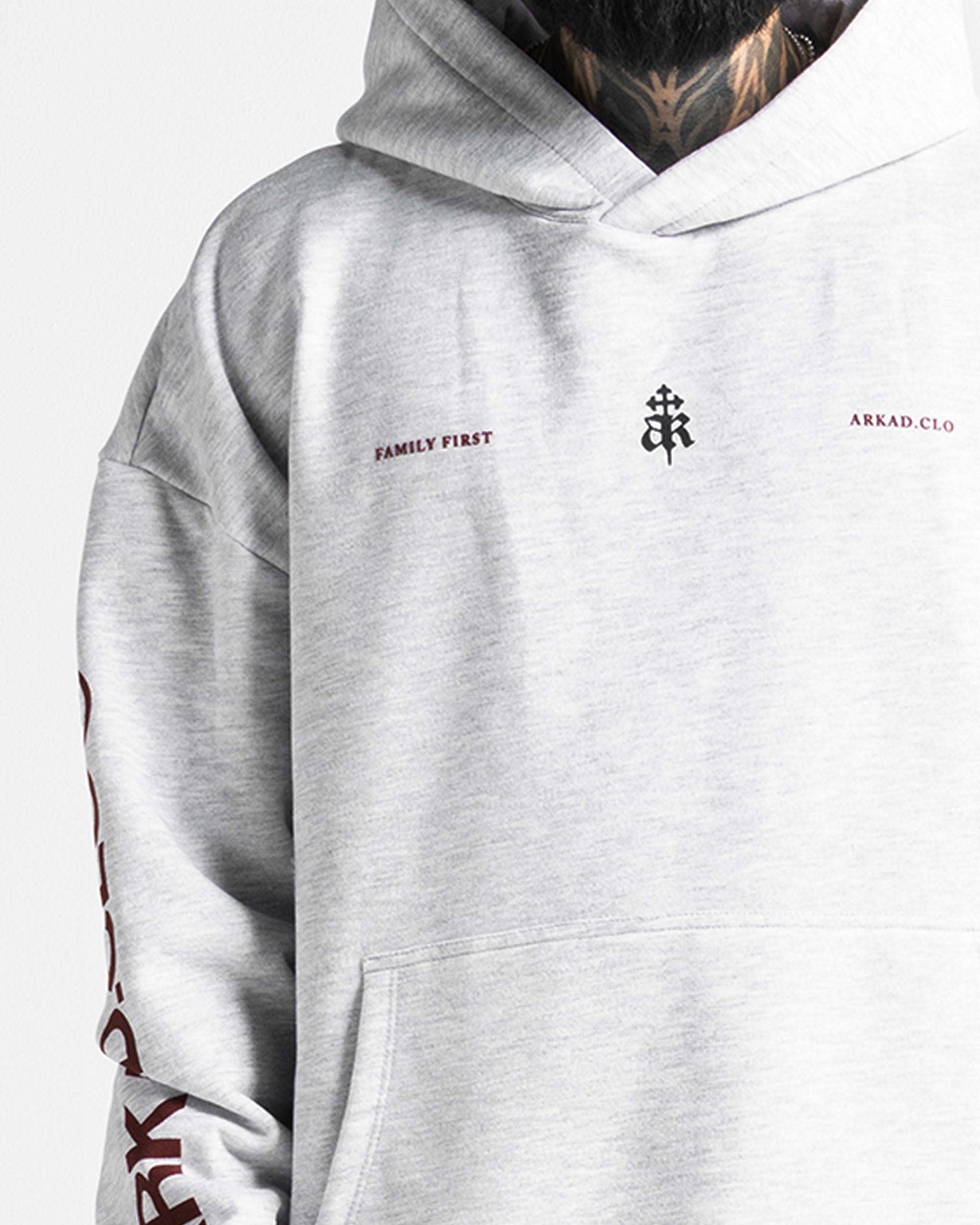 Hoodie Gris Jaspe Logo