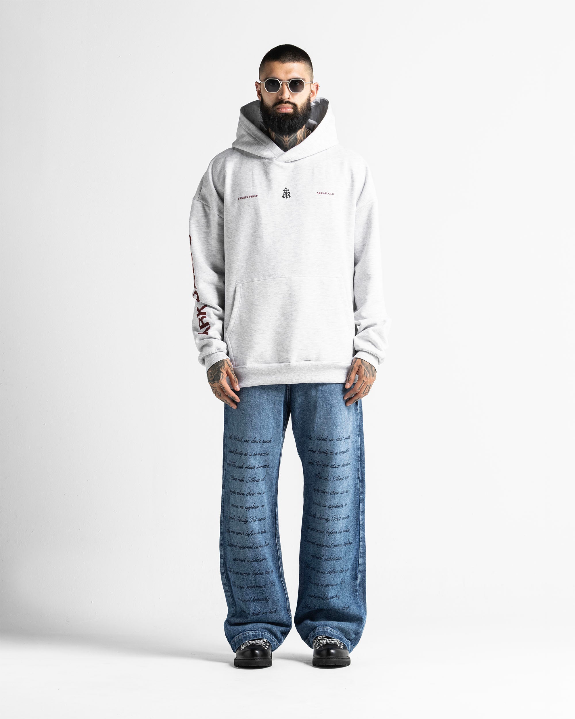 Hoodie Gris Jaspe Logo