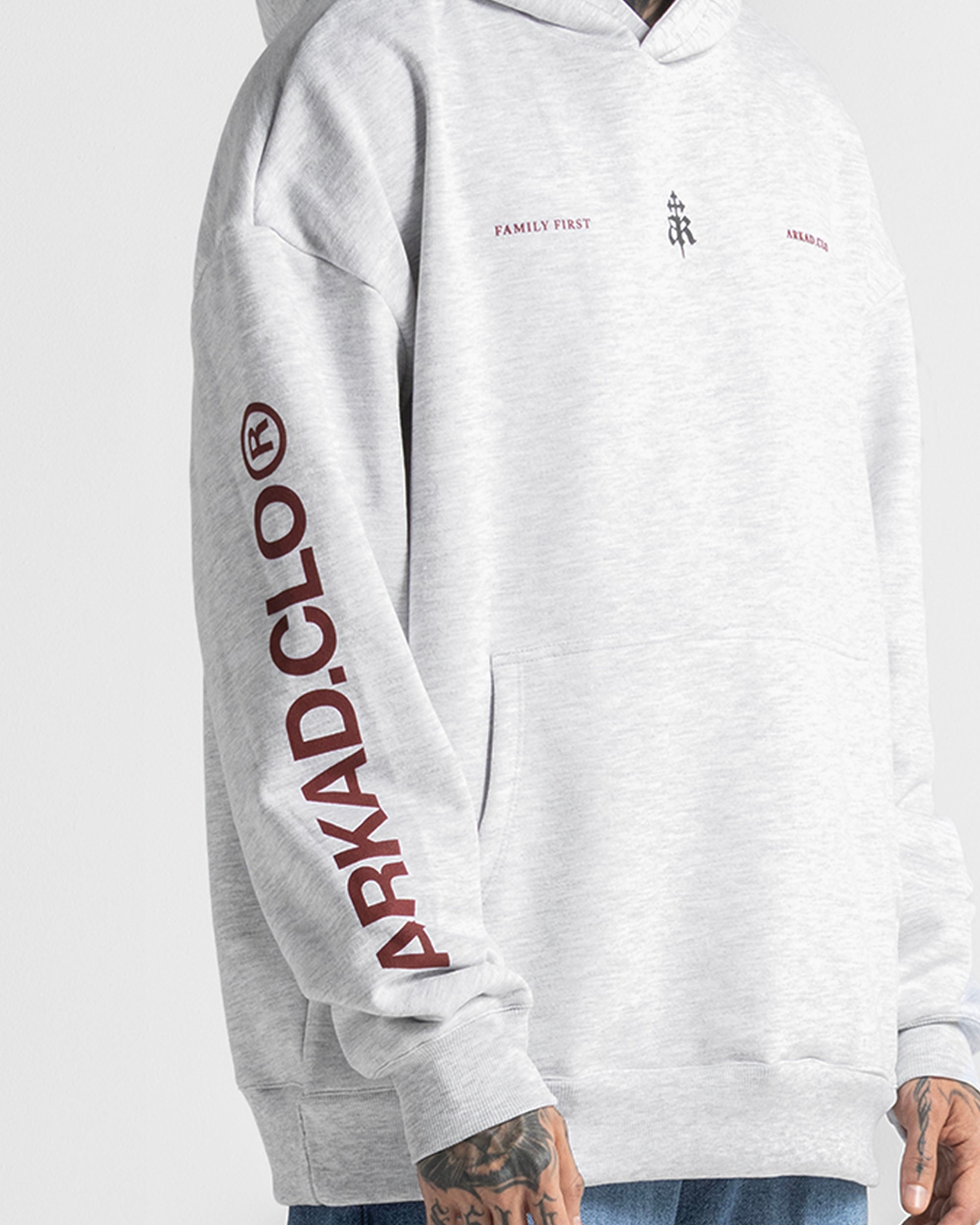 Hoodie Gris Jaspe Logo
