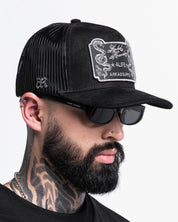Gorra Velvet Negra Snakes