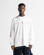 Hoodie Sleeve Blanco Logo Rojo