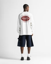 Hoodie Sleeve Blanco Logo Rojo