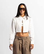 Camisa Corta Manga Larga Blanca