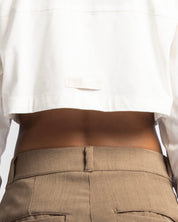 Camisa Corta Manga Larga Blanca
