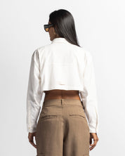Camisa Corta Manga Larga Blanca