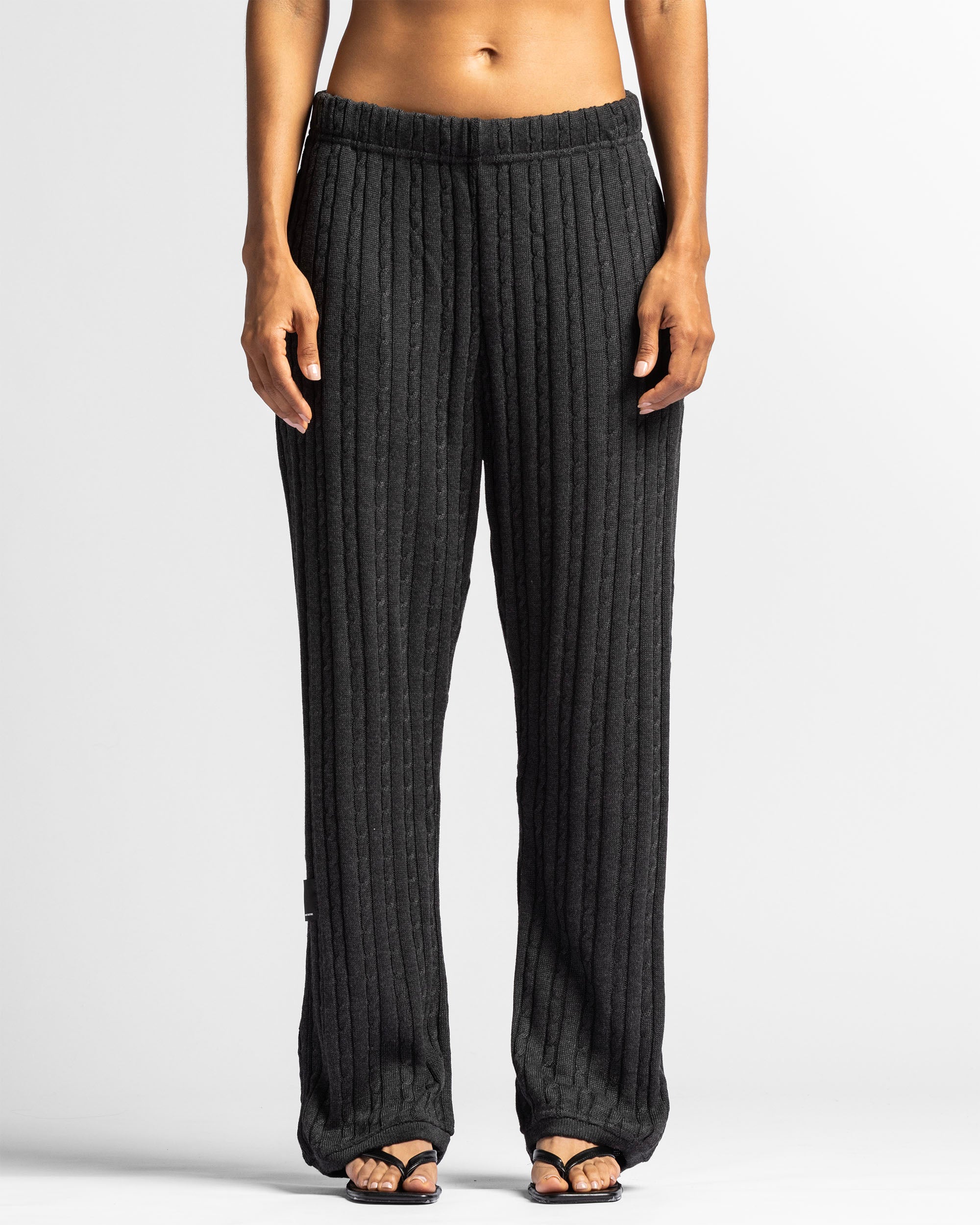 Braided Knit Pant Gris Oscuro - Unisex