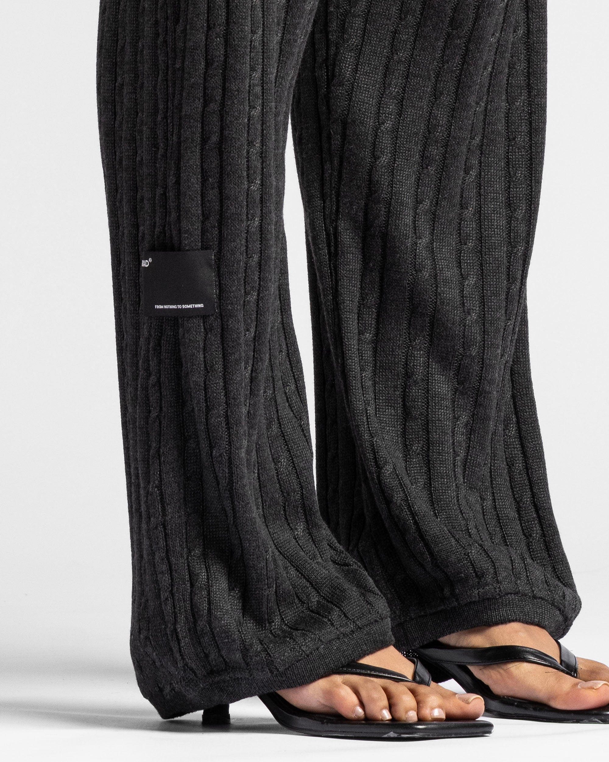 Braided Knit Pant Gris Oscuro - Unisex