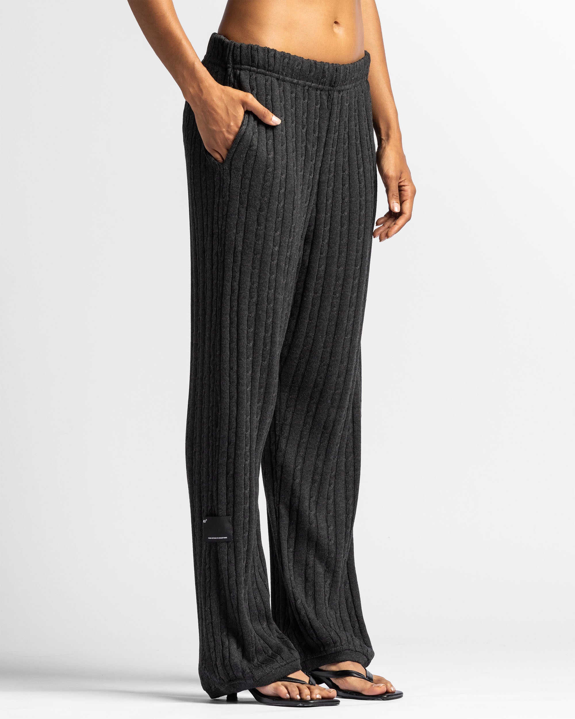 Braided Knit Pant Gris Oscuro - Unisex