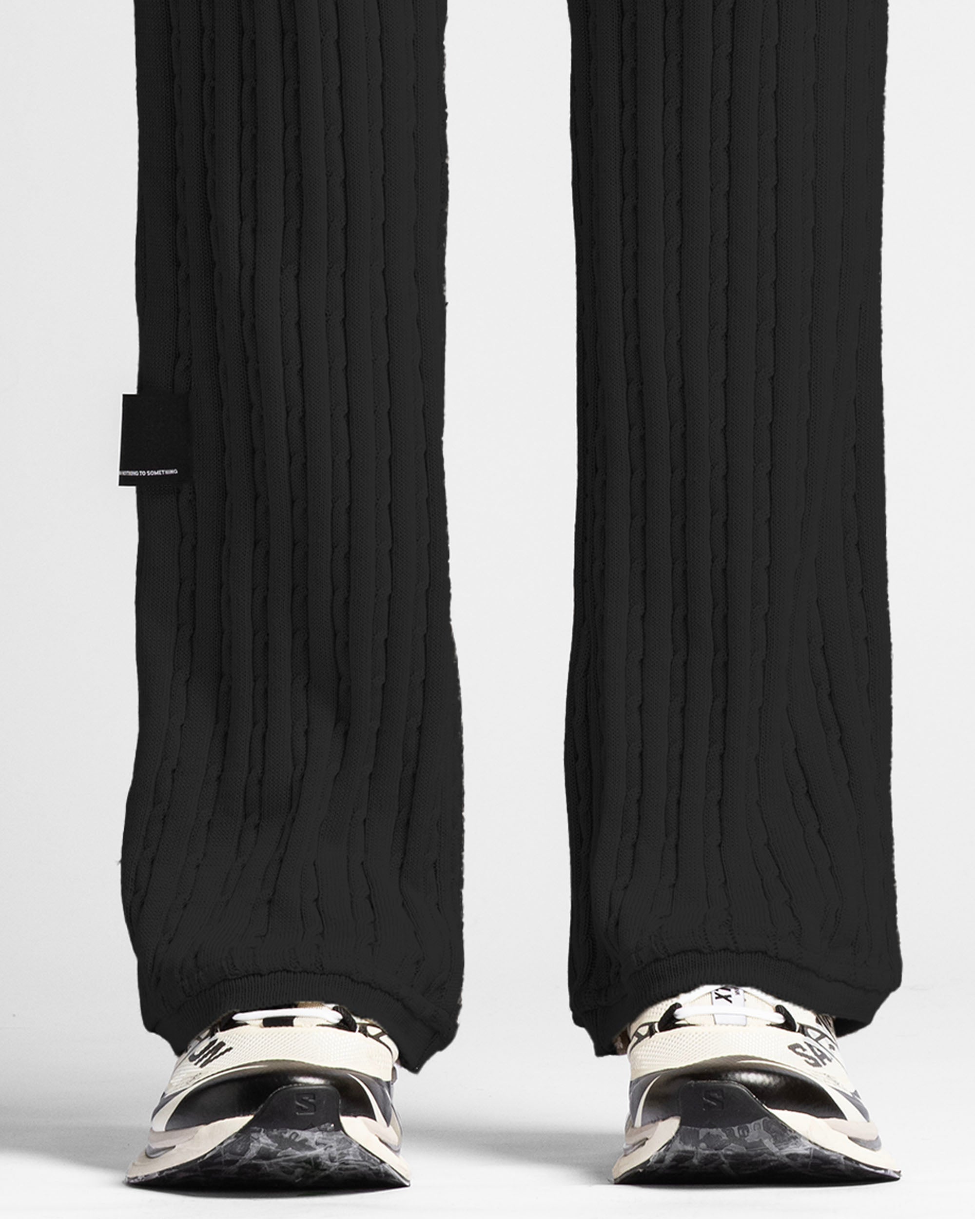 Braided Knit Pant Gris Oscuro