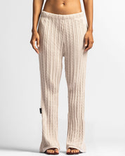 Braided Knit Pant Khaki - Unisex