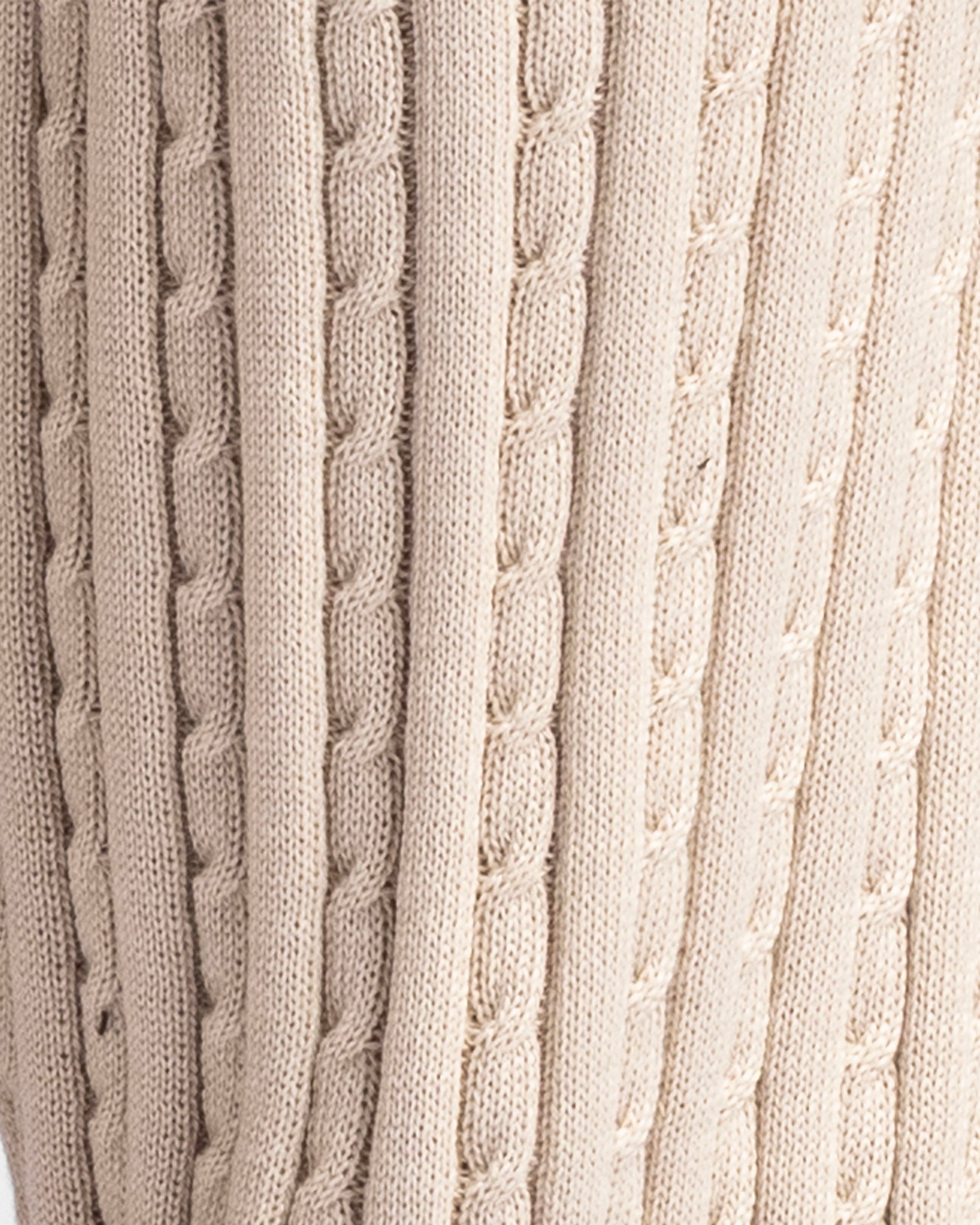 Braided Knit Pant Khaki