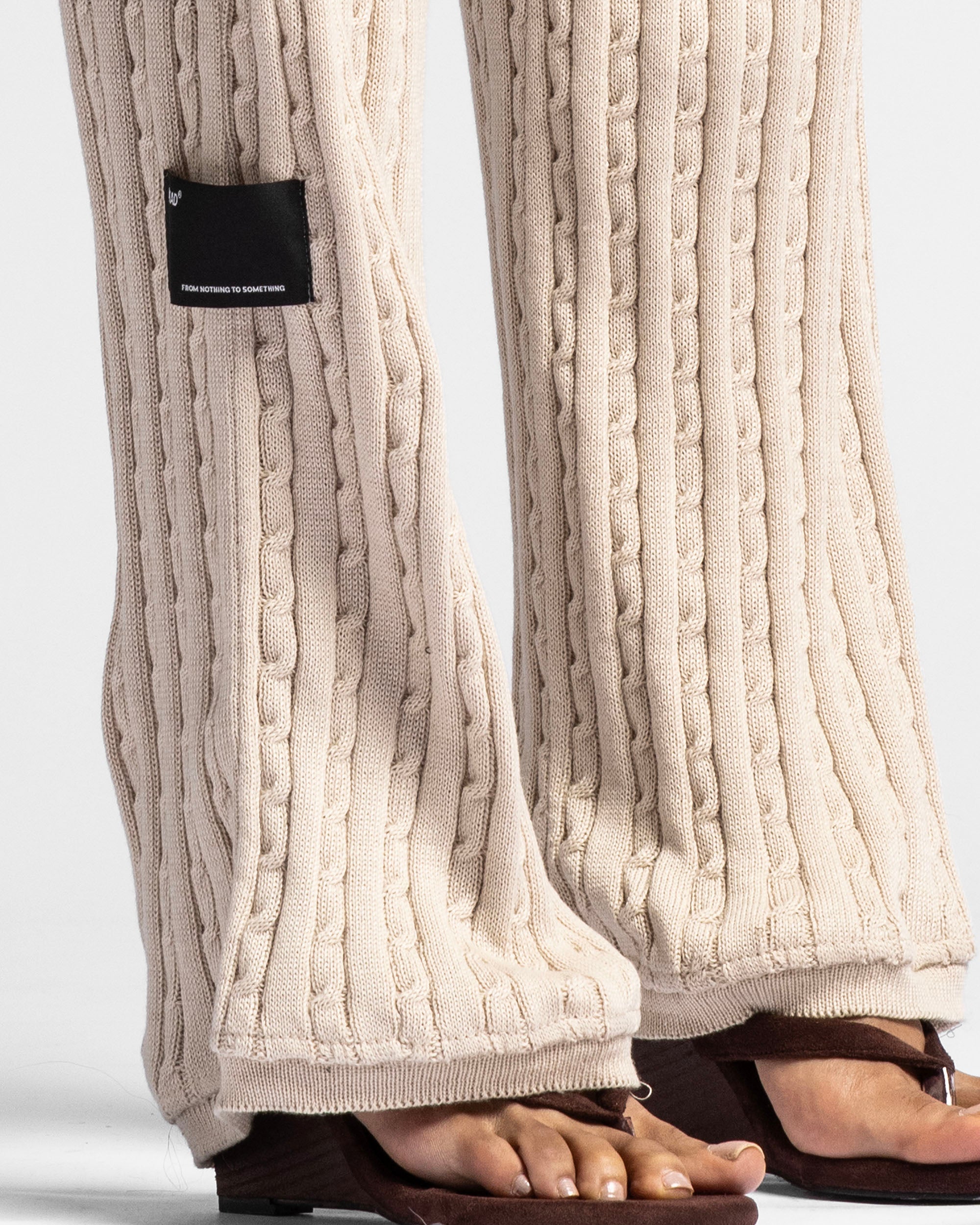 Braided Knit Pant Khaki - Unisex