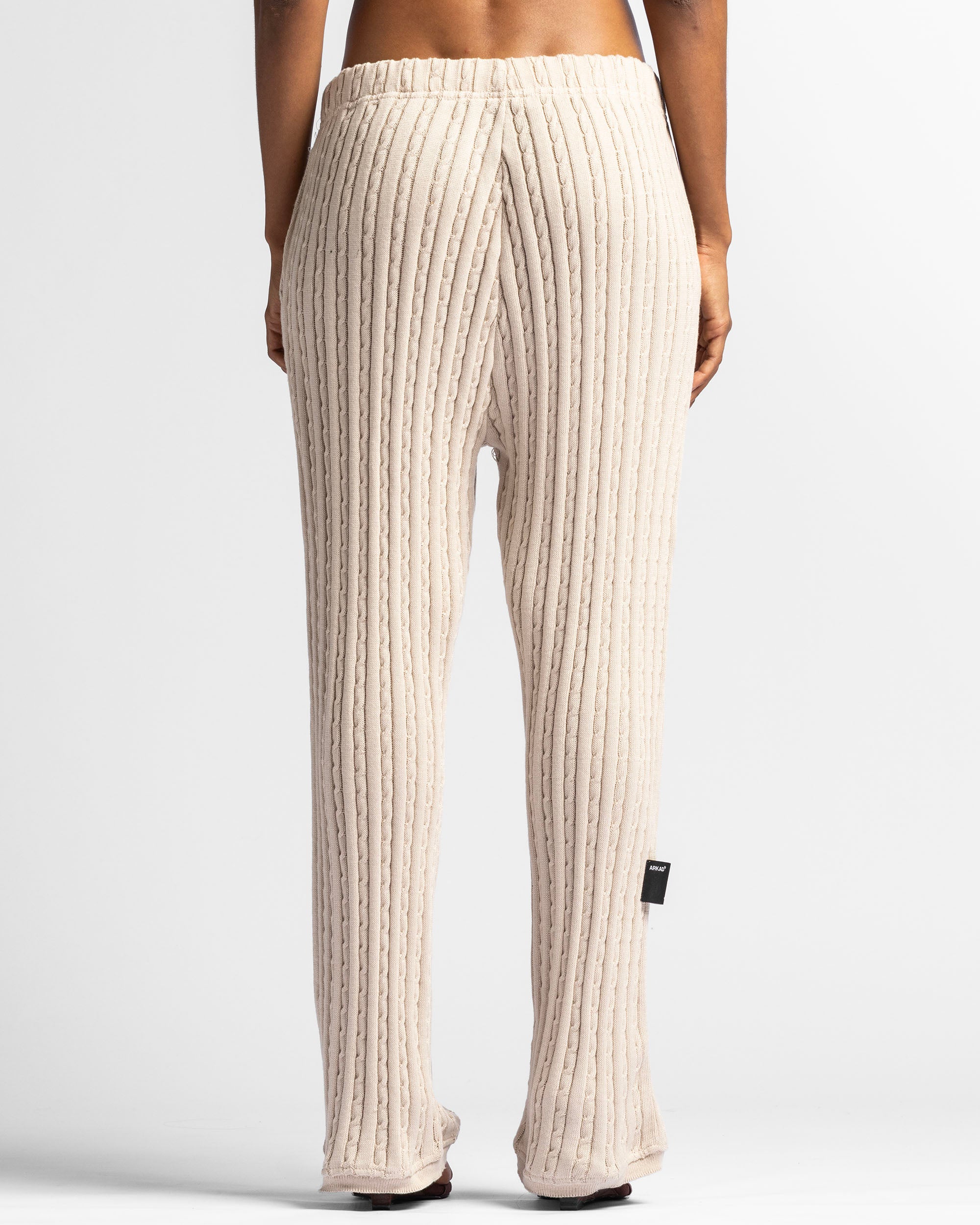 Braided Knit Pant Khaki - Unisex