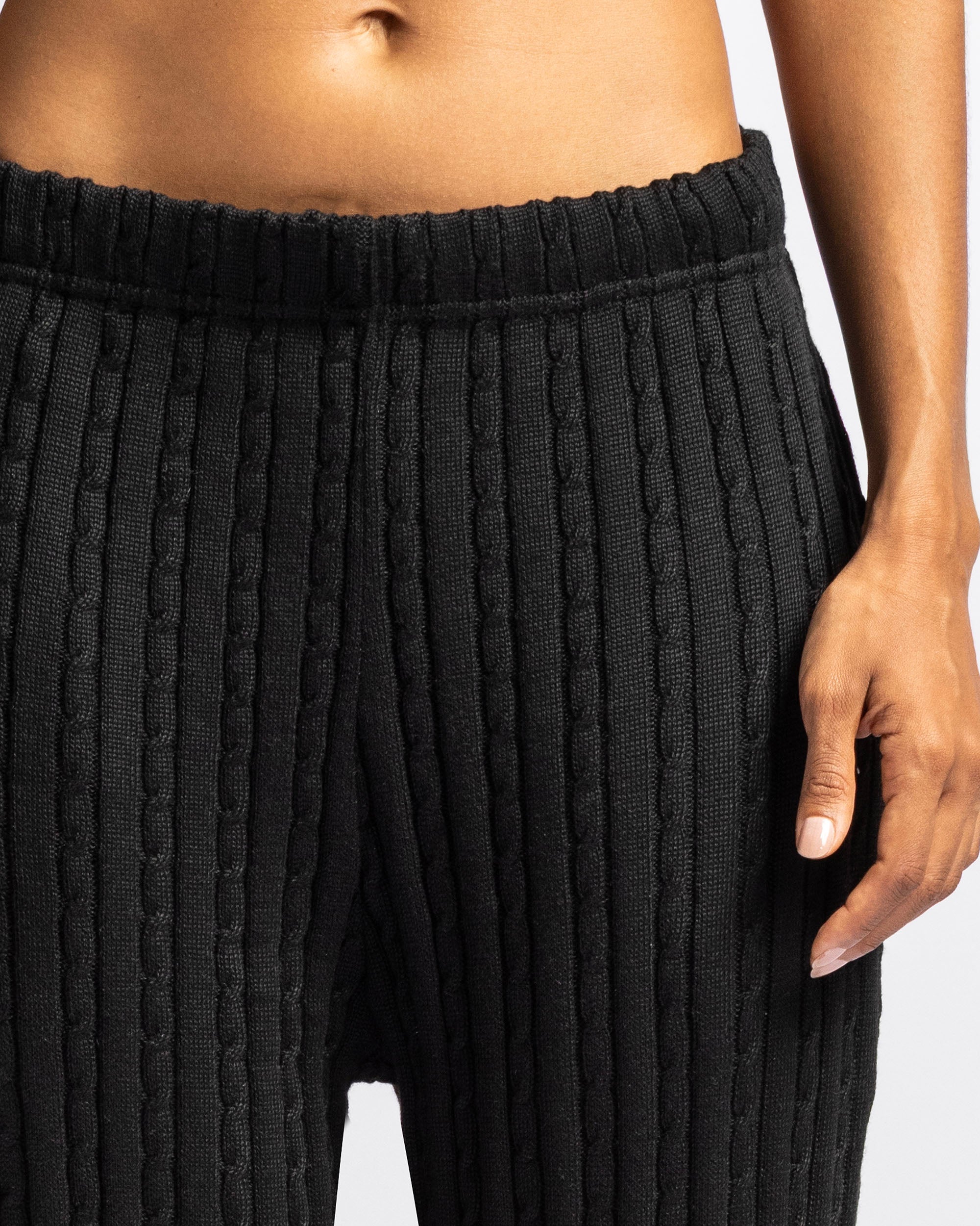 Braided Knit Pant Negro - Unisex