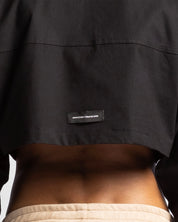 Camisa Corta Manga Larga Negra