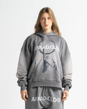 Graphic Washed Hoodie Grey - Unisex