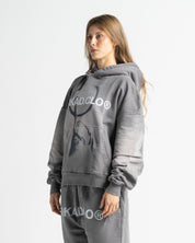 Graphic Washed Hoodie Grey - Unisex