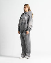 Graphic Washed Hoodie Grey - Unisex