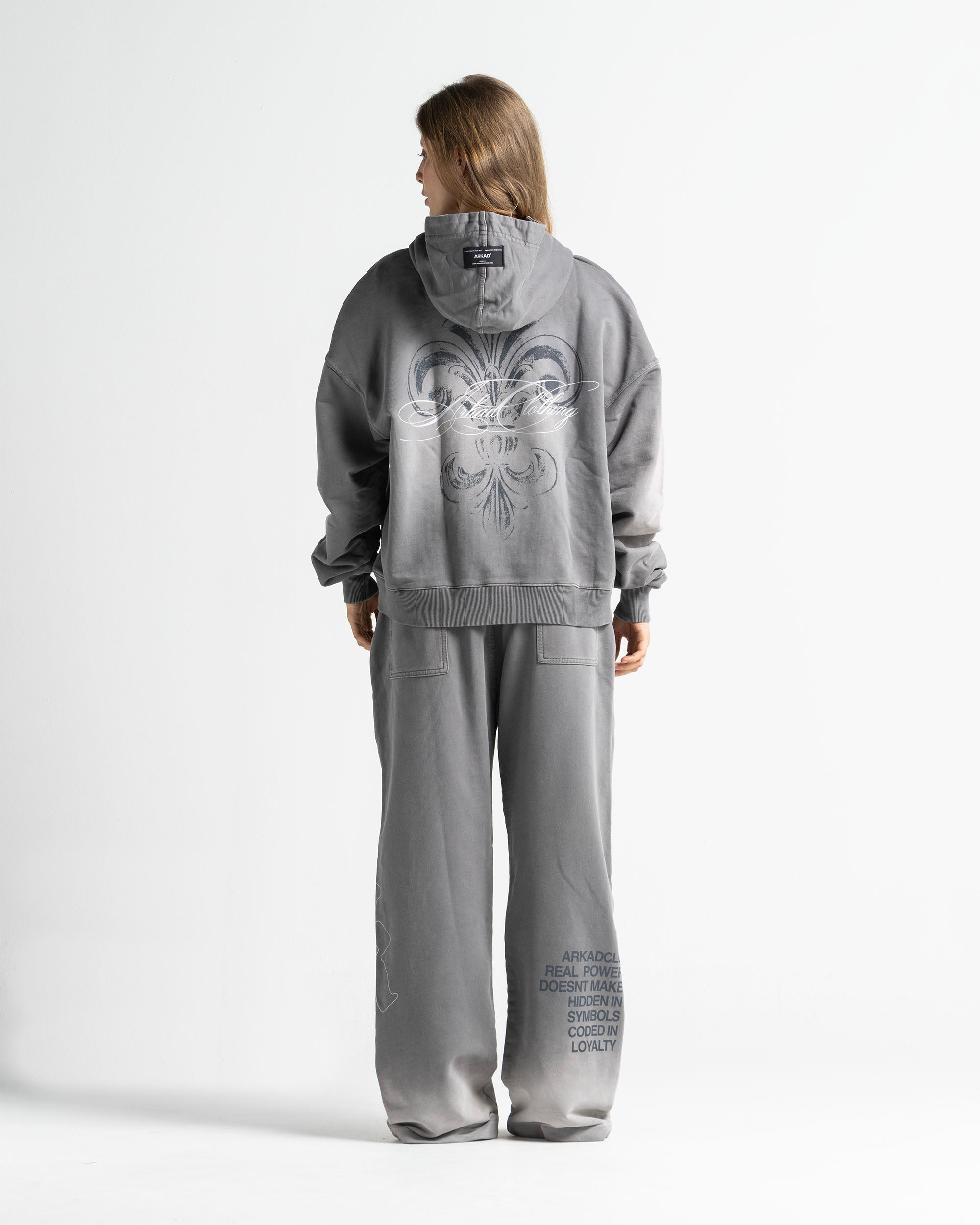 Graphic Washed Hoodie Grey - Unisex