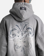 Graphic Washed Hoodie Grey