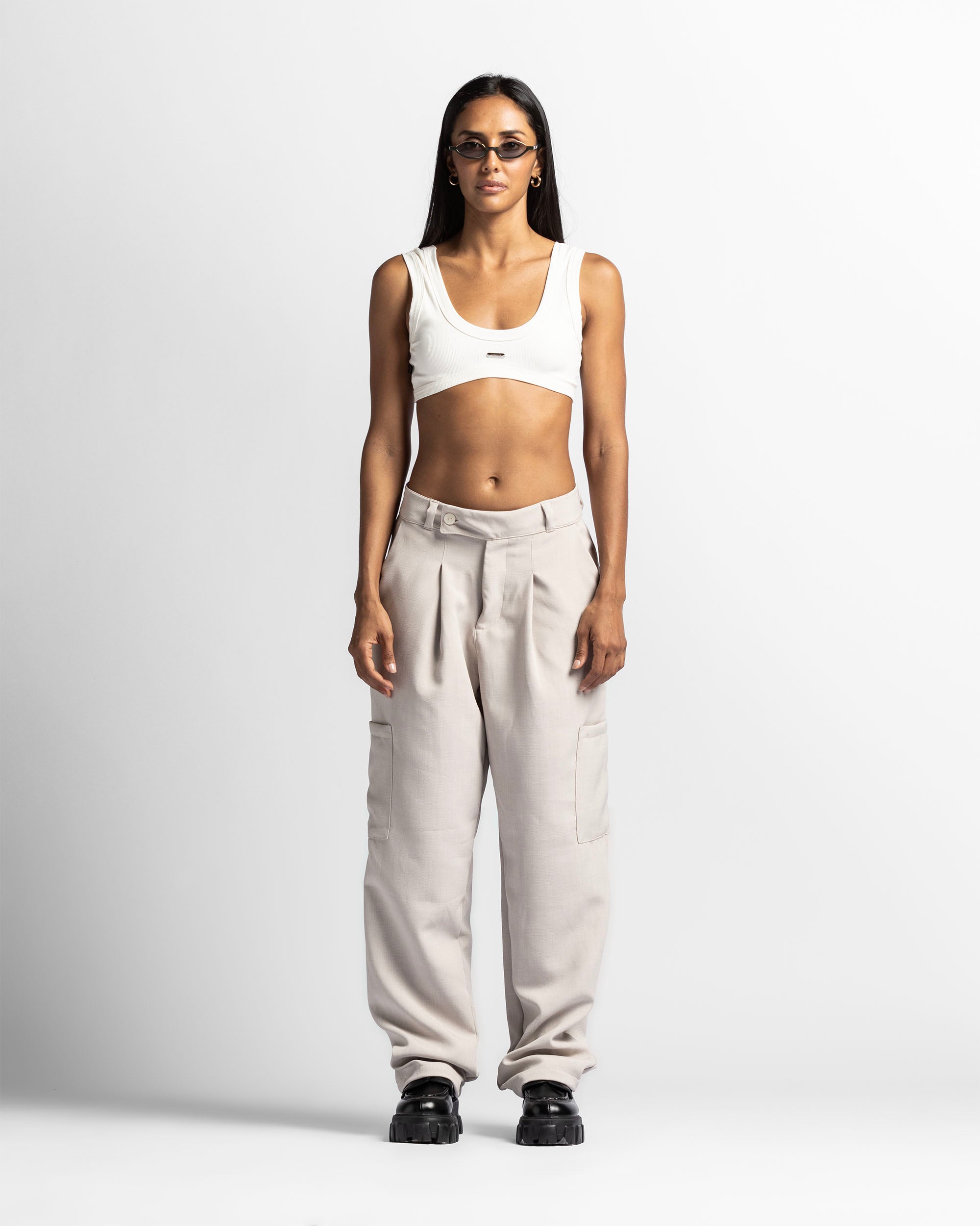 Ribbed Top Blanco