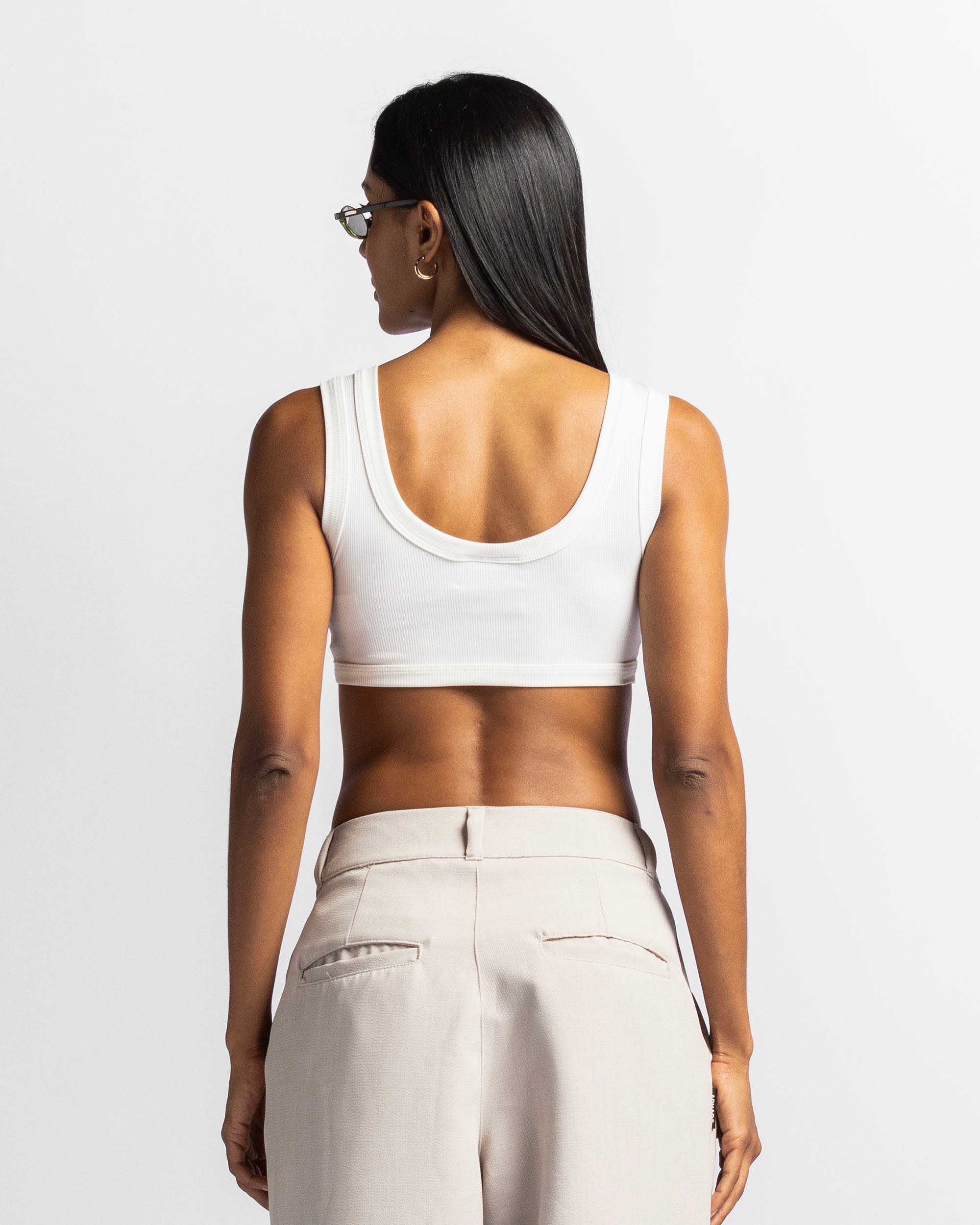 Ribbed Top Blanco
