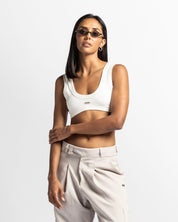 Ribbed Top Blanco