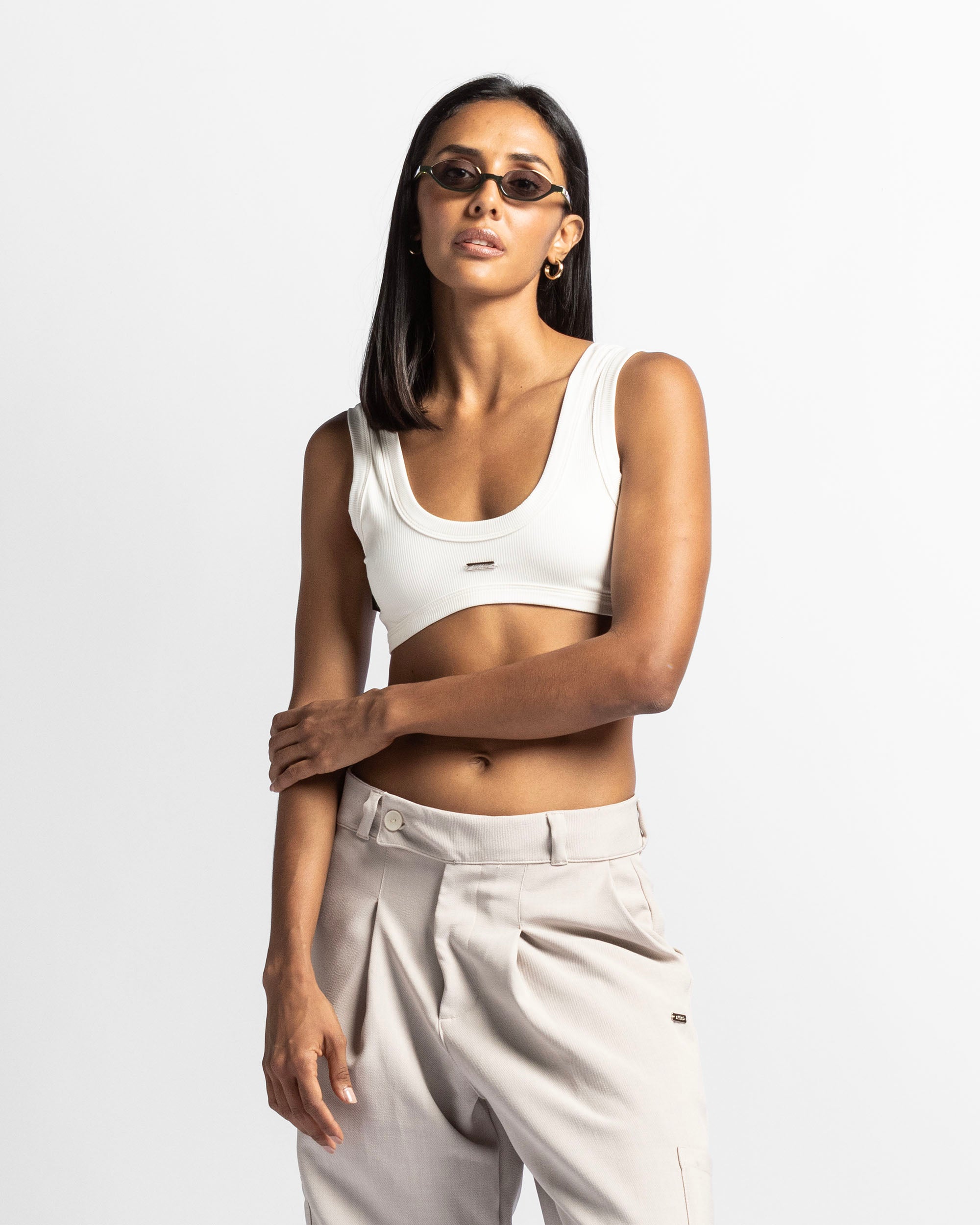 Ribbed Top Blanco