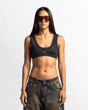 Ribbed Top Negro
