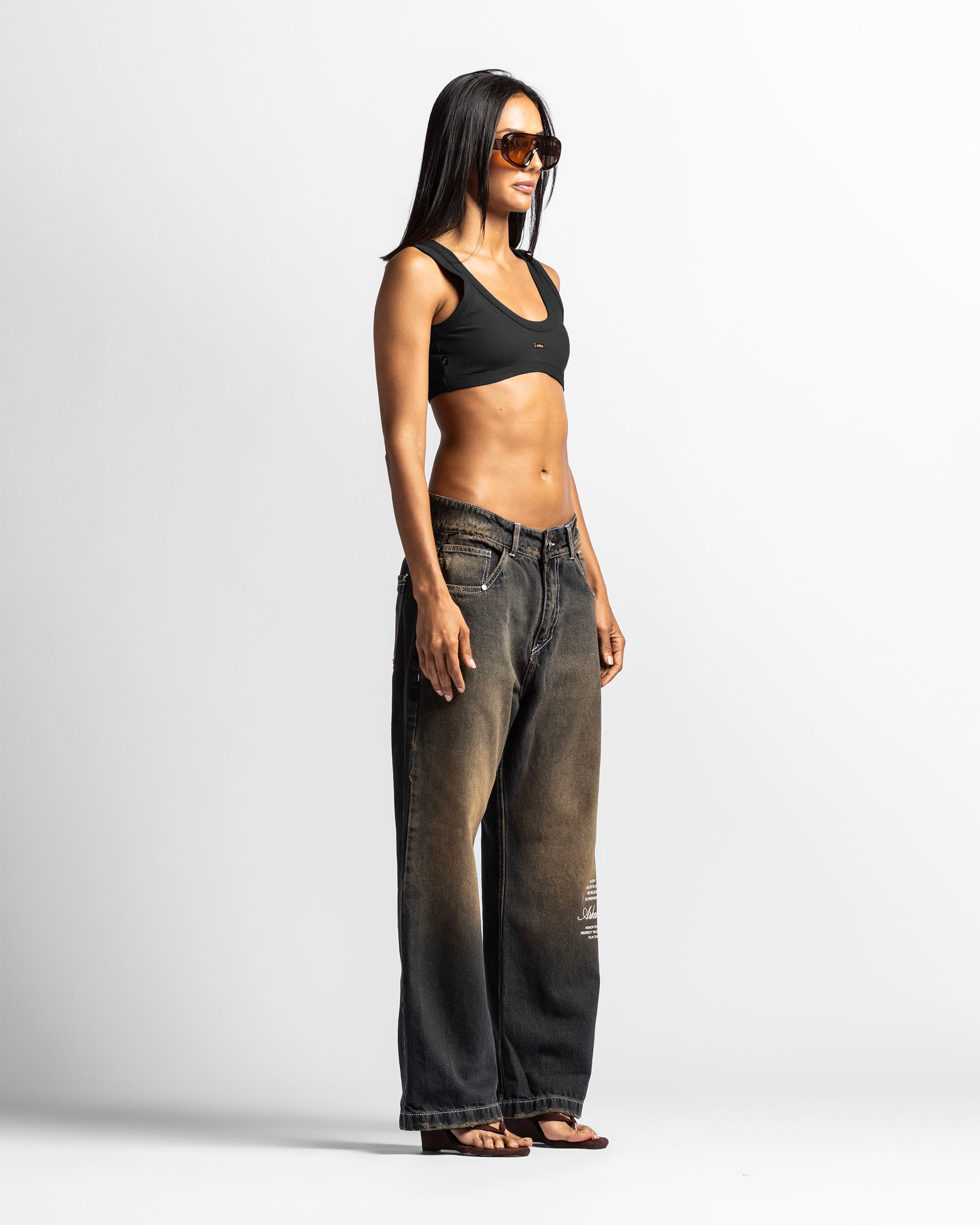 Ribbed Top Negro