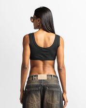 Ribbed Top Negro