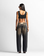 Ribbed Top Negro