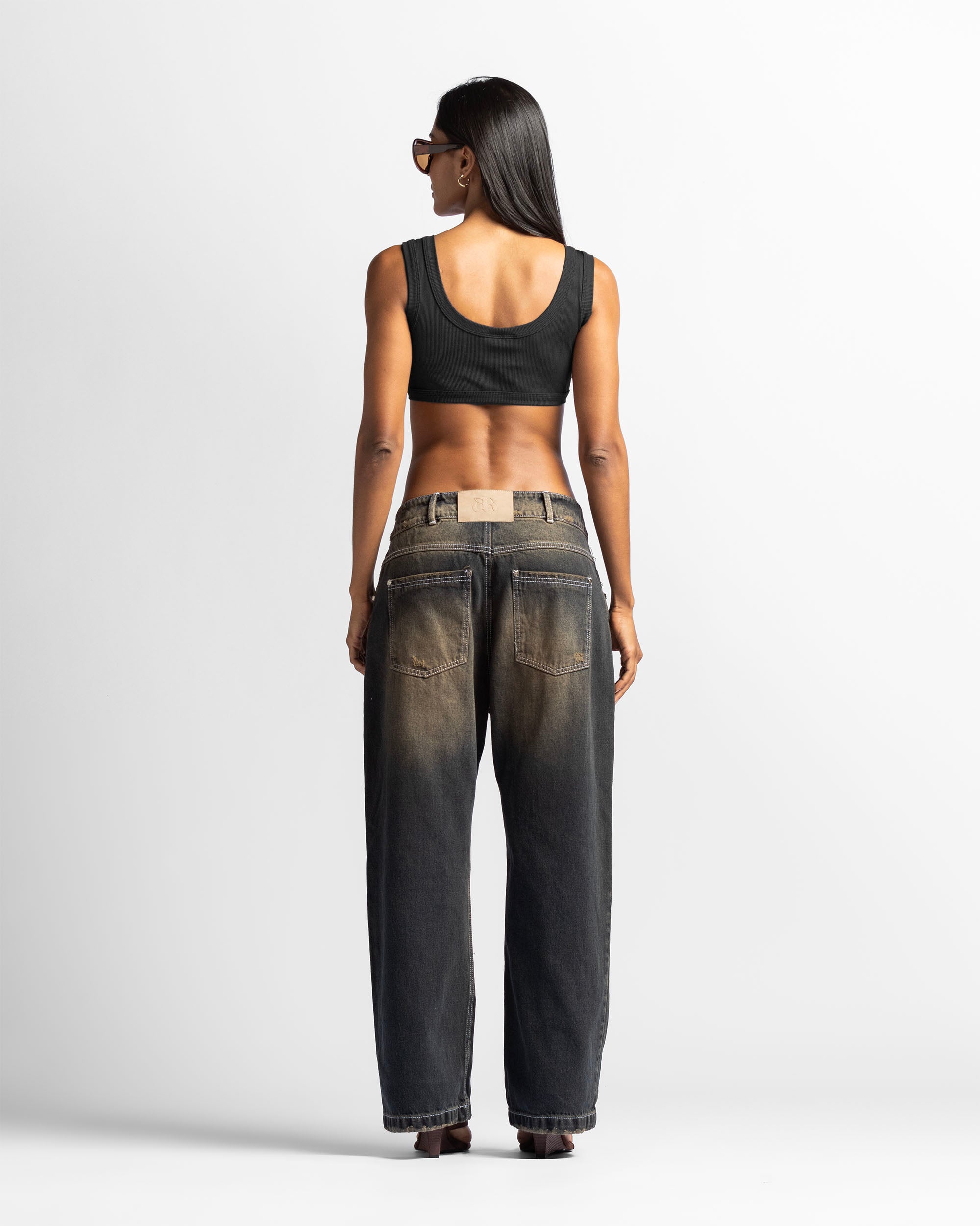 Ribbed Top Negro