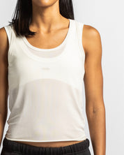 Mesh Tank Top - Beige
