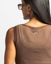 Mesh Tank Top - Cafe