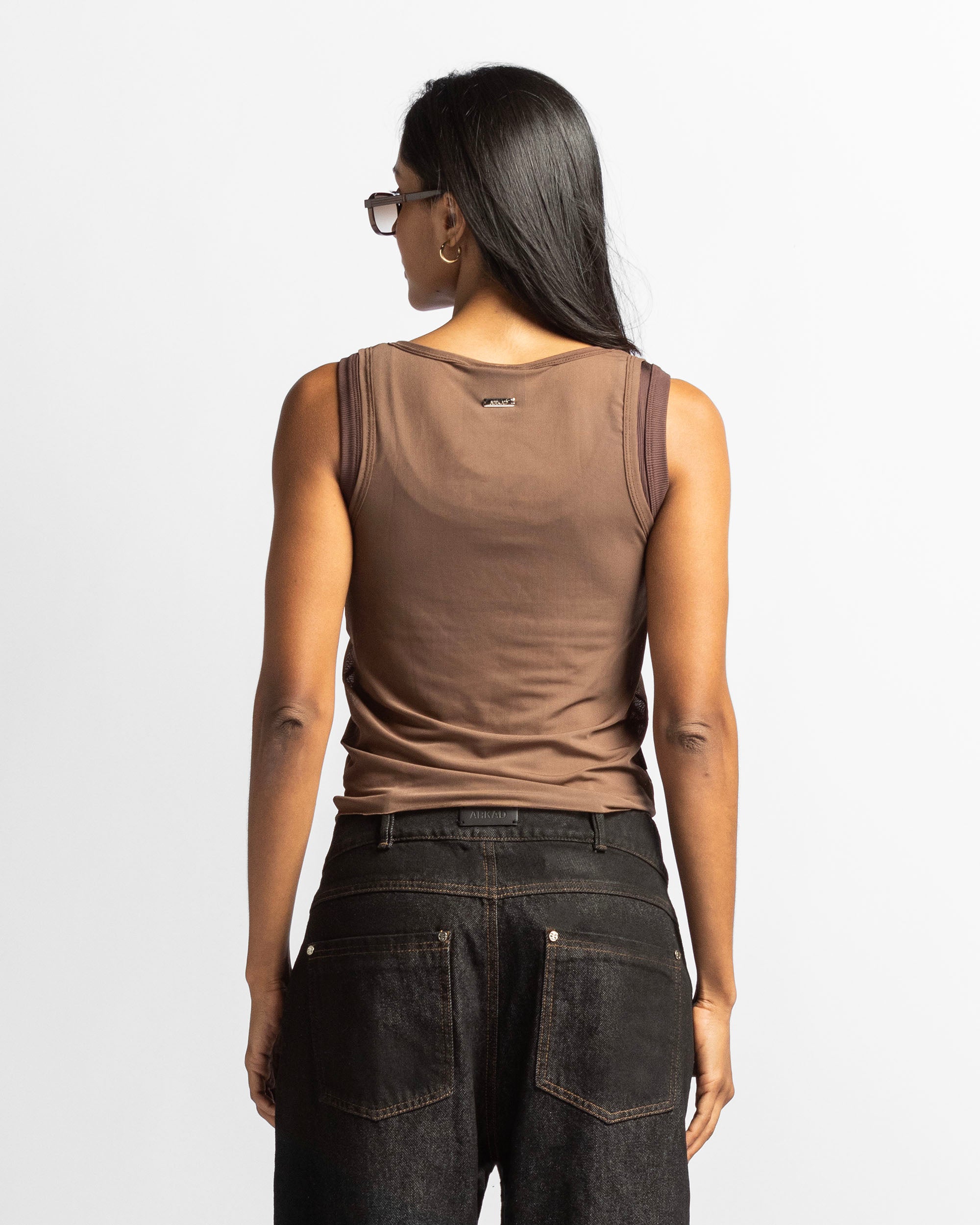 Mesh Tank Top - Cafe