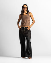Denim Pant Negro Hilos En Contraste - Unisex