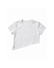 Asymmetric Baby Tee Blanca