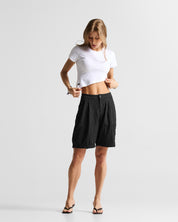 Tailored Pintstripe Jort Mujer