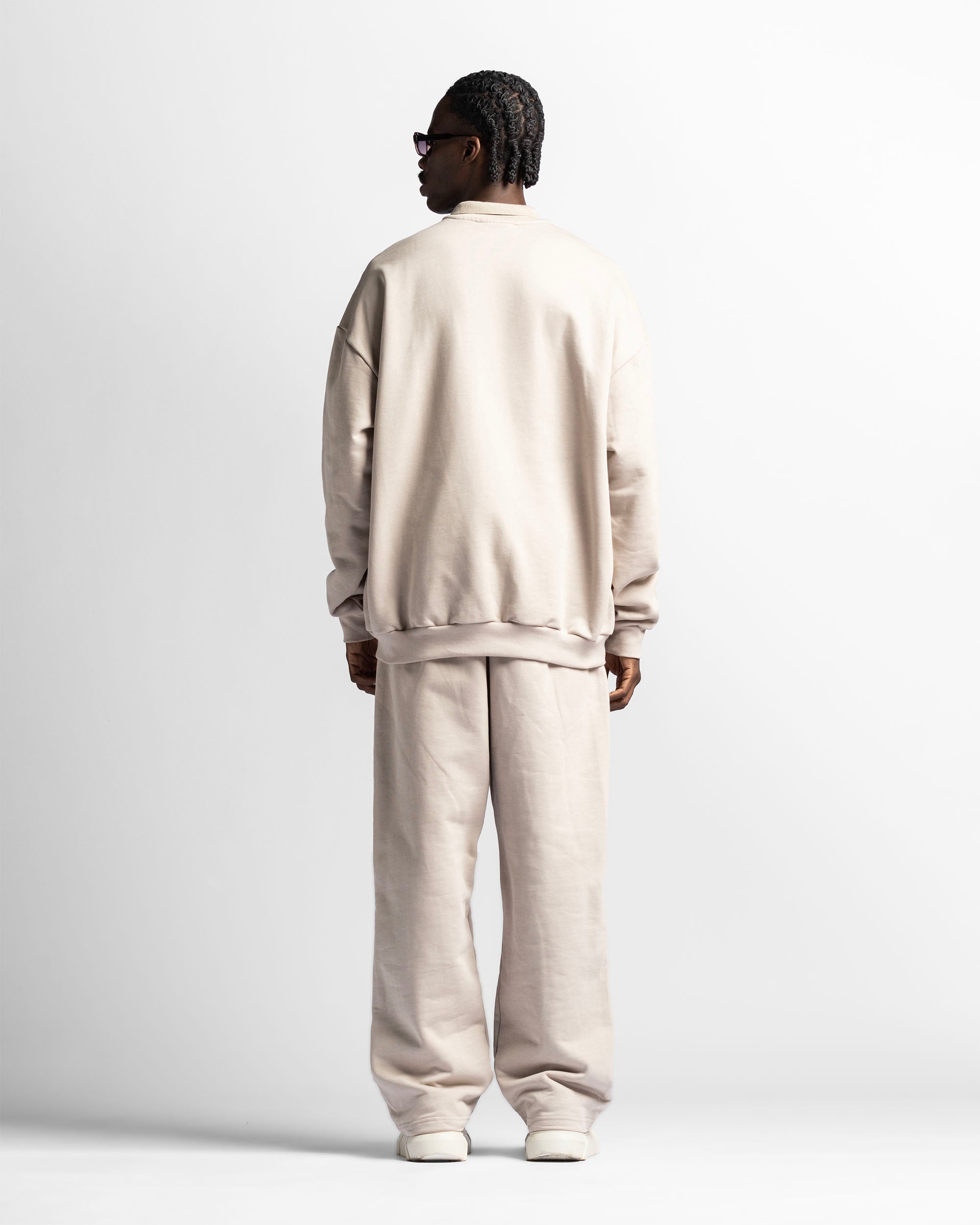 Polo Sweatshirt Oversize Sand