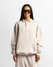 Polo Sweatshirt Oversize Sand - Unisex