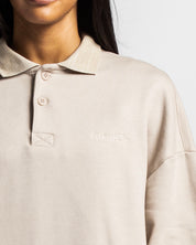 Polo Sweatshirt Oversize Sand - Unisex