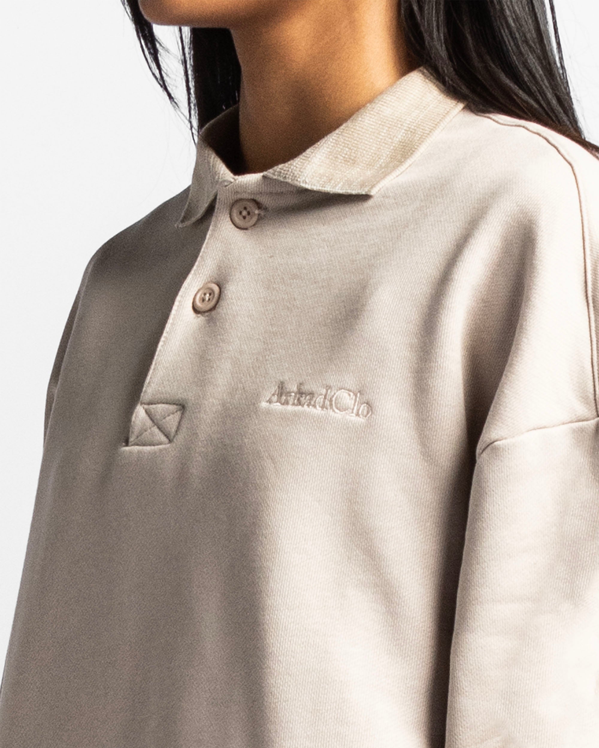 Polo Sweatshirt Oversize Sand - Unisex