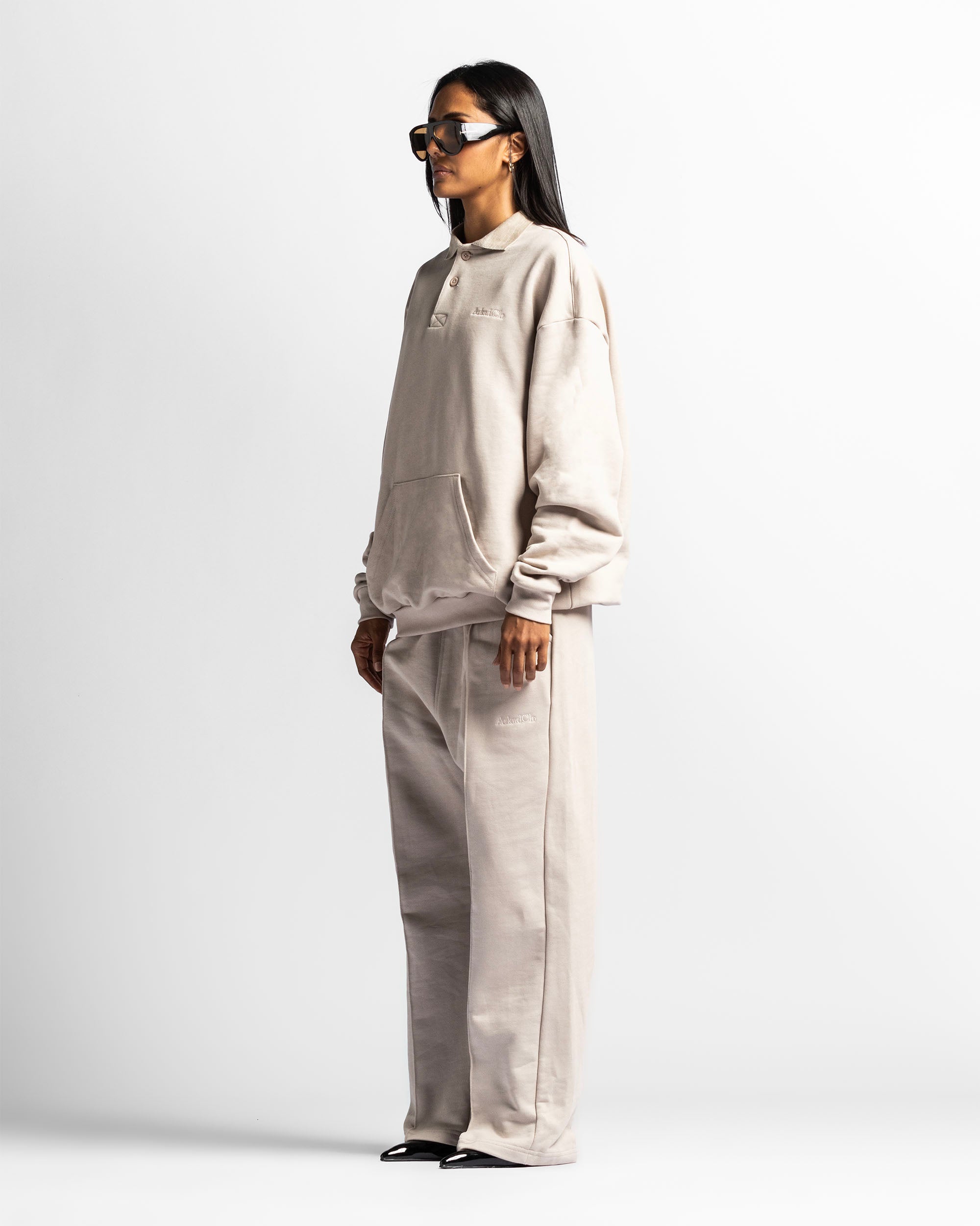 Polo Sweatshirt Oversize Sand - Unisex