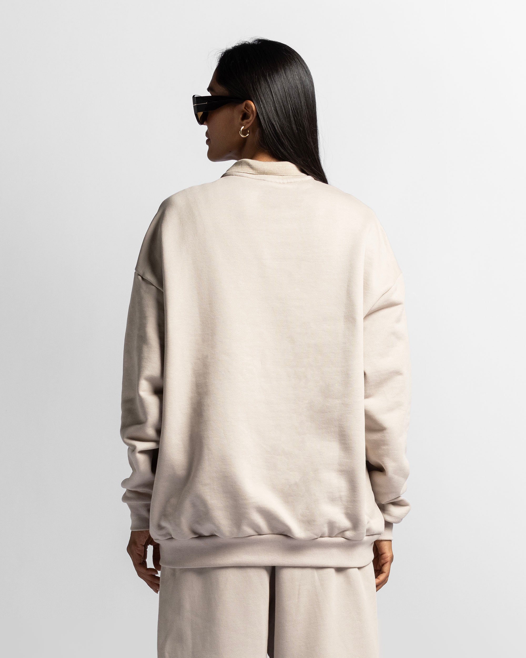 Polo Sweatshirt Oversize Sand - Unisex