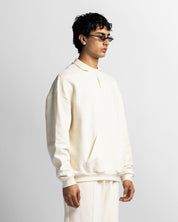 Polo Sweatshirt Oversize Beige