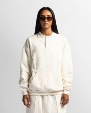Polo Sweatshirt Oversize Beige - Unisex