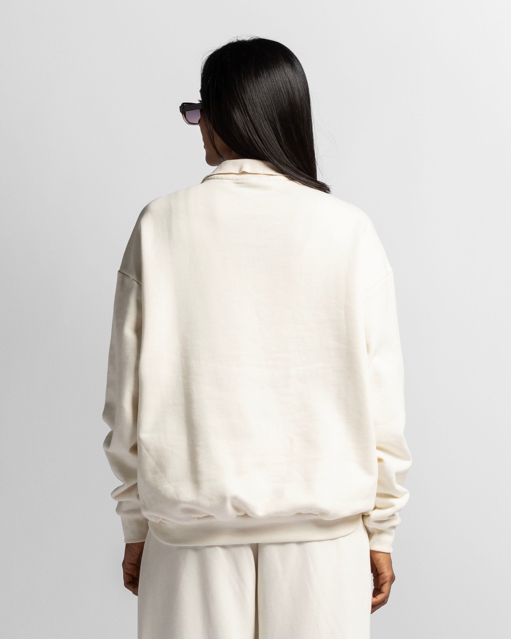 Polo Sweatshirt Oversize Beige - Unisex