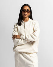 Polo Sweatshirt Oversize Beige - Unisex
