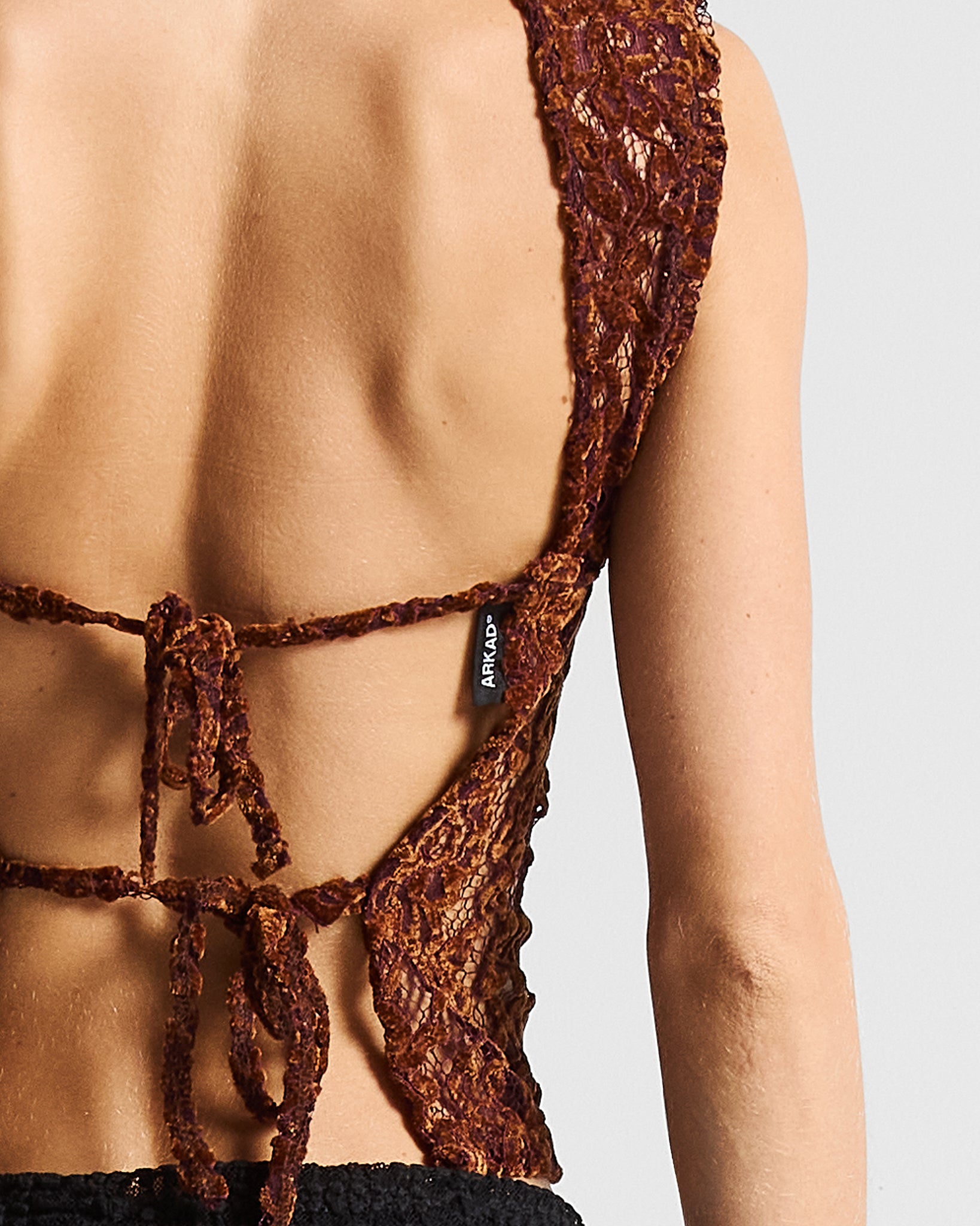 Sleevless Lace Top Cafe/Vino